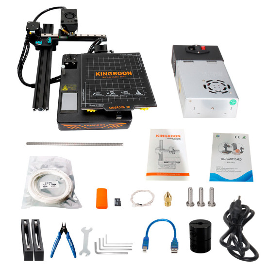 KINGROON KP3S 3.0 3D Printer High Precision Printing Upgraded DIY 3d printer Kit Touch Screen Pringting Size 180*180*180mm - US Plug