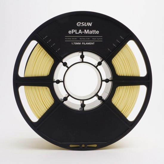 eSUN ePLA-Matte 3D Printer Filament 1.75mm 1KG 2.2LBS 3D Printing Filament Matte Surface Low Density Material for 3D Printing - Yellow