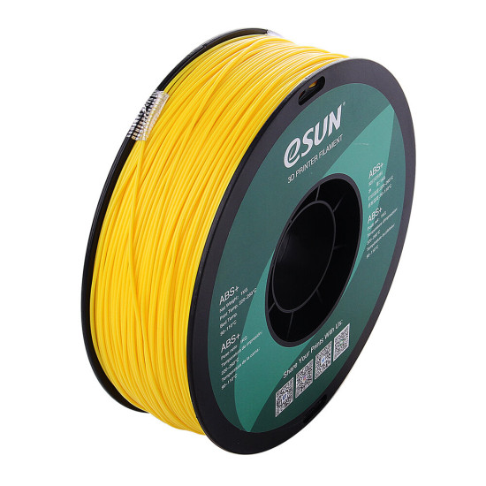 eSUN ABS+ 1KG 3D Printing Filament 1.75mm ABS 3D Printer Filament Vacuum Packaging 1KG 2.2 LBS Spool 3D Printing Materials for 3D Printer - Yellow
