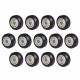 SIMAX3D 13/24Pcs Polycarbonate Pulley Wheel Plastic Pulley Linear Bearing for Creality CR10 Ender 3 3D Printer Part - Black 24pcs