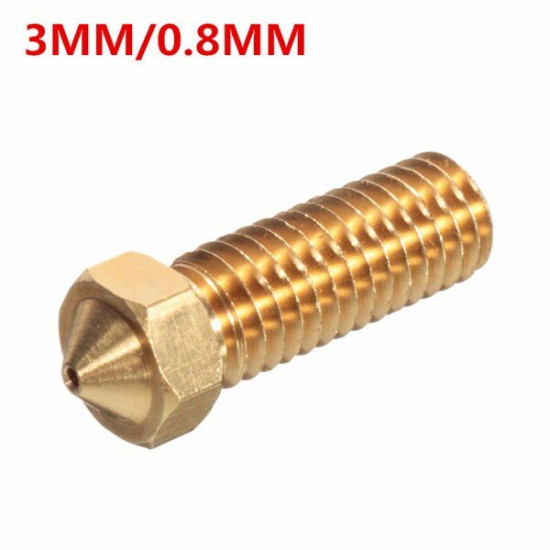 4 Size Brass Nozzle 3.0mm/1.75mm ABS/PLA Filament Extruder Nozzle For 3D Printer - 1102S