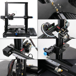 Ender 3 V2/Pro 3D Printer Upgrade Kit Black Knight kit and Belt Screws for Genuine Hiwin Linear Rail Improvement - Ender 3 Without Linear Rail