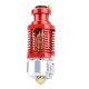 Red Lizard K1 V6 Hotend Assembled Hotend Plated Copper Nozzle for Ende3 V2 Extruder Voron Prusa I3 MK3 Extruder 3D Printer Parts - Aluminum-red
