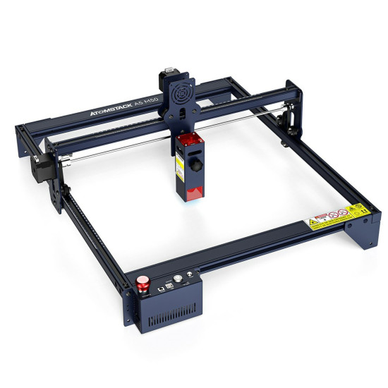  ATOMSTACK A5 M50 APP Control Dual-Laser Laser Engraving Cutting Machine Laser Engraver Cutter 5.5W Output Power Fixed-Focus 304 Mirror Stainless Steel Engraving DIY Laser Marking for Metal Wood Leather Vinyl
