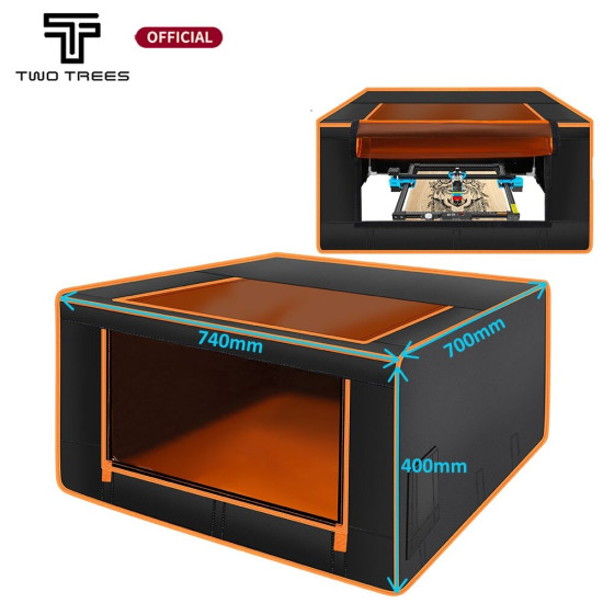 TWOTREES Laser Engrave Enclosure Eye Protection Vent Protective Cover Fireproof for TTS TT CNC Engraving Machine Laser Cutting Enclosure
