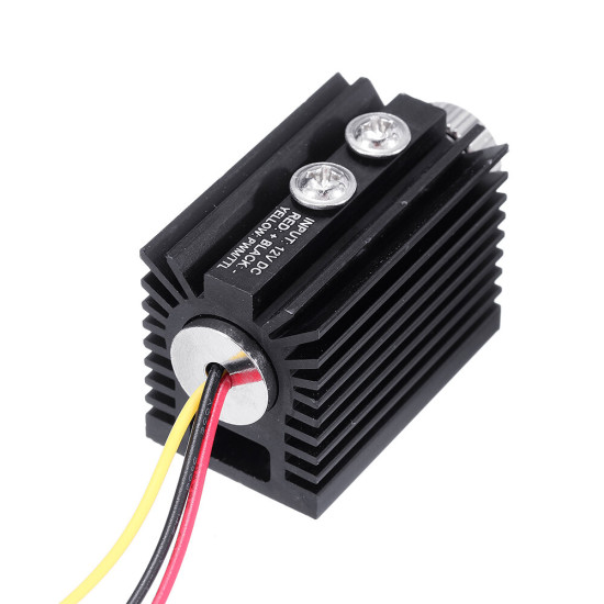 405nm 100/180/300mW Blue Violet Dot Laser Module Variable Focus TTL/PWM Modulation w/ Heat Sink 2.54-3P for DIY Laser Engraver - 300mW