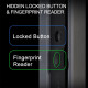 WF-021D Fully Automatic Unlocked Home Apartment Office Smart Fingerprint Digital Aluminum Door Lock Hidden Fingerprint Design