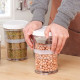 Press Cereal Vacuum Storage Box Tank Kitchen Food Grain Container Dispenser