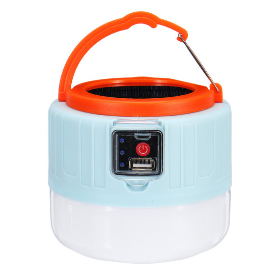 Remote Control Solar LED Camping Lantern USB Rechargeable Light Bulb Tent Light Solar Bulb Light - With Remote Controller