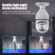 E27 Bulb WiFi Surveillance Camera Wireless Night Vision Auto Human Tracking Cam Home Panoramic Security Protection Monitor Camera