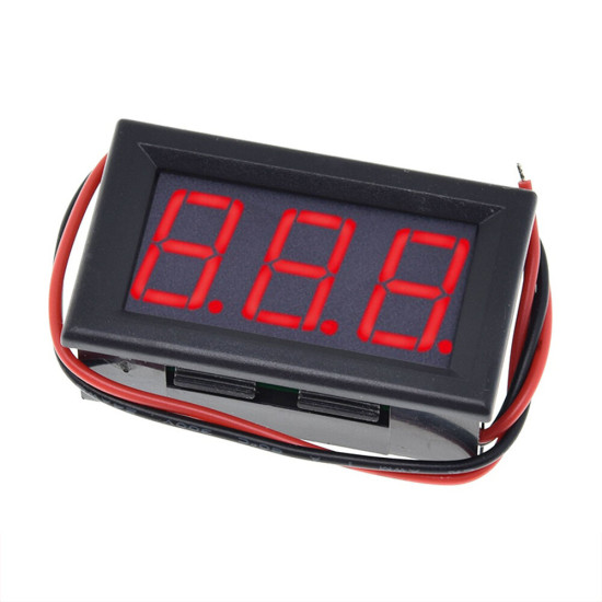 AC 70-500V 0.56inch Two-wire Digital Voltmeter LED Digital Display 2 Wires Red Green Blue Display AC Voltage Meter Head AC220V Mains Power 380V Industrial Power - Red