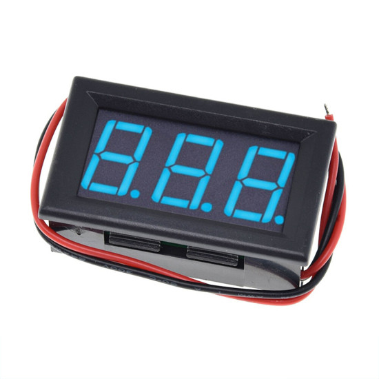 AC 70-500V 0.56inch Two-wire Digital Voltmeter LED Digital Display 2 Wires Red Green Blue Display AC Voltage Meter Head AC220V Mains Power 380V Industrial Power - Red