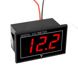 0.56 inch Waterproof Digital LED Voltage Meter DC 5-130V Indicator Voltmeter For Car Motorcycle 12V 24V 36V 48V 72V 120V - Red