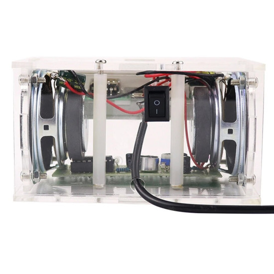 bluetooth Speaker Parts Electronic DIY Production Assembly Kit Student Teaching Training Welding Practice Component Pack - Transparent
