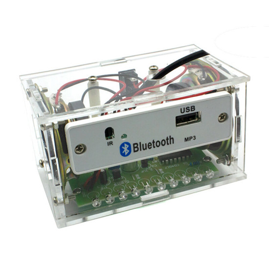 bluetooth Speaker Parts Electronic DIY Production Assembly Kit Student Teaching Training Welding Practice Component Pack - Transparent