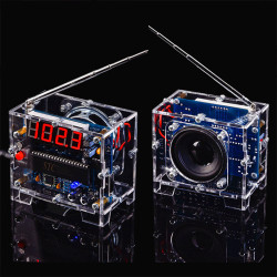 TEA5767 FM Radio DIY Kit 87MHz-108MHz Digital Display Receiver with 5W 8ohm Speaker Antenna Electronic DIY Soldering Kit