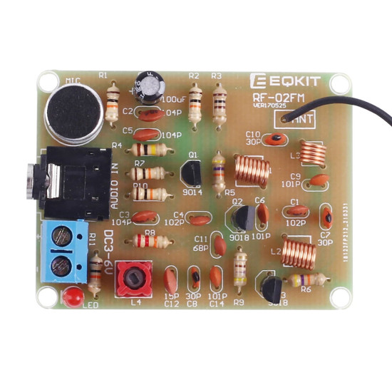 88-108MHz DIY Kit FM Radio Transmitter and Receiver Module Frequency Modulation Stereo Receiving PCB Circuit Board - Transmitter