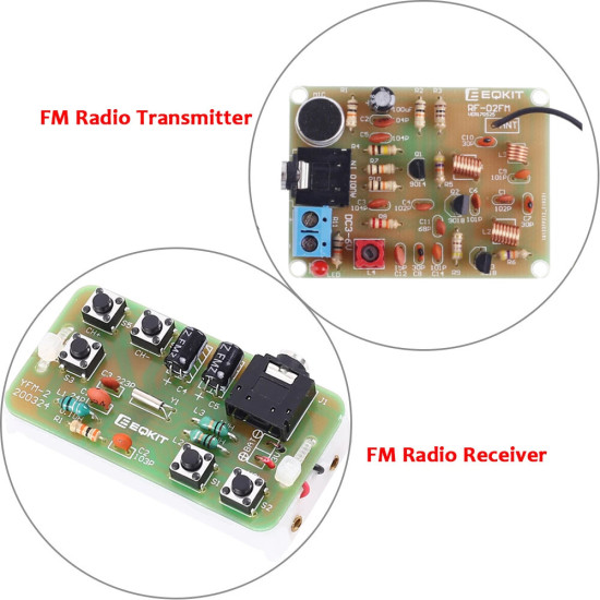 88-108MHz DIY Kit FM Radio Transmitter and Receiver Module Frequency Modulation Stereo Receiving PCB Circuit Board - Transmitter
