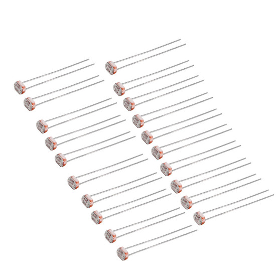 100pcs Light Dependent Resistor LDR 5MM Photoresistor Photoelectric Switch Element Photo Detector 5516