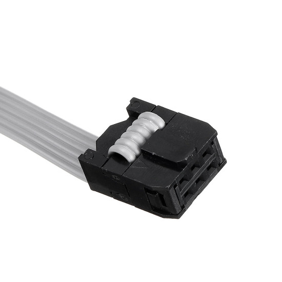 2.54mm FC-6P IDC Flat Gray Cable LED Screen Connected to JTAG Download Cable