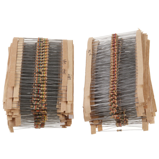 3120pcs 156 Values 1 -10M Ohm 1/4W 5% Carbon Film Resistors Assortment Kit Electronic Components - with box