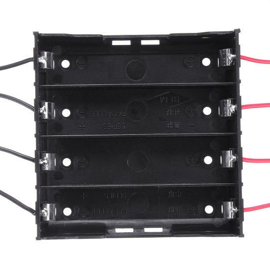 3pcs DIY 4 Slot 18650 Battery Holder With 8 Leads