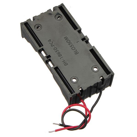 5pcs DIY DC 7.4V 2 Slot Double Series 18650 Battery Holder Battery Box With 2 Leads