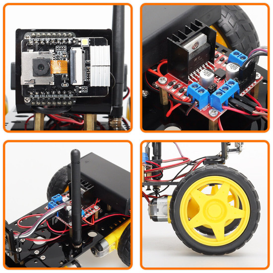 Robot Starter Kit For Arduino Programming with ESP32 Camera and Codes Learning Develop Skill Basic Version