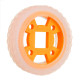 47*12mm/47*21mm 64T Transparent Tire Orange Rubber Wheel for Smart Robot Chassis Car - 21mm