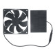 6V 1.8W Mini Solar Exhaust Fan with Solar Panel Plug and Play Brushless Motor High Air Volume for Computer Cabinet Heat Dissipation