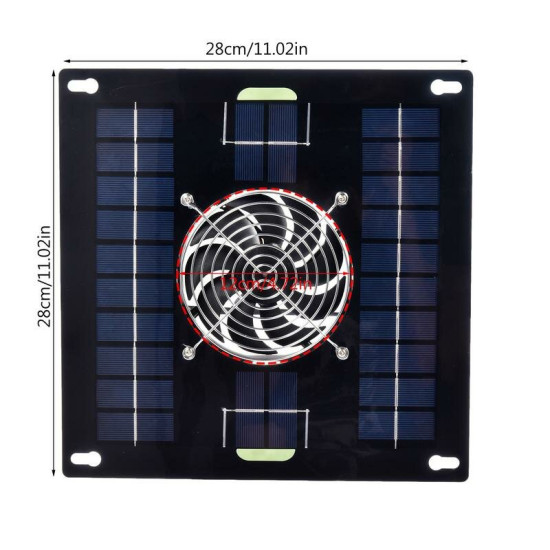 5W Cooling Fan 5W Solar Powered Fan for Shed and Chicken Coop Portable Convenient Solar Greenhouse Fan for Outside Pet House