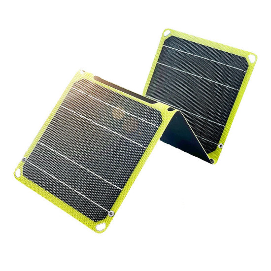 Outdoor Powerful Flexible Solar Panel 5V 28W Portable Battery Mobile Phone Charge PD QC 3.0 9V 12V for USB-A+USB-C Cells Power Bank - 3-Fold Green