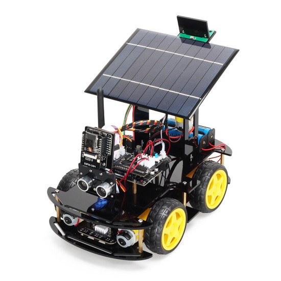 Solar ESP32-32 Camera Programming Education Robot Car IoT Ultrasonic Intelligent Programming Robot