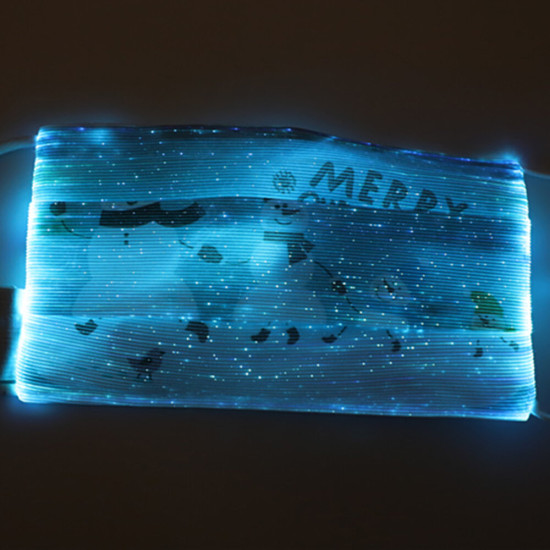 Christmas Face Mask LED Luminous EL Mask For Decoration Festive Party - D