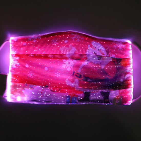 Christmas Face Mask LED Luminous EL Mask For Decoration Festive Party - D