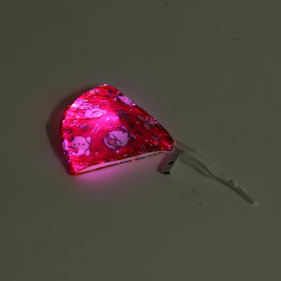 Rhombic Christmas LED Mask LED Colorful Light Mask Stage Bugee USB Charing EL Cold Light Mask