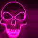 Halloween Skeleton Mask LED Scary EL-Wire Mask Light Up Festival Cosplay Costume Supplies Party Mask - Orange