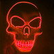 Halloween Skeleton Mask LED Scary EL-Wire Mask Light Up Festival Cosplay Costume Supplies Party Mask - Orange