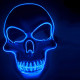 Halloween Skeleton Mask LED Scary EL-Wire Mask Light Up Festival Cosplay Costume Supplies Party Mask - Orange