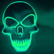 Halloween Skeleton Mask LED Scary EL-Wire Mask Light Up Festival Cosplay Costume Supplies Party Mask - Orange