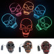 Halloween LED Mask Skull Glowing Mask Cold Light Mask Party EL Mask Light Up Masks Glow In Dark - Orange