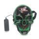 Halloween LED Mask Skull Glowing Mask Cold Light Mask Party EL Mask Light Up Masks Glow In Dark - Orange