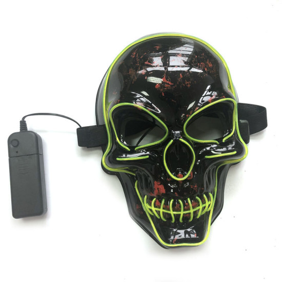 Halloween LED Mask Skull Glowing Mask Cold Light Mask Party EL Mask Light Up Masks Glow In Dark - Orange