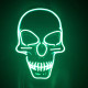 Halloween LED Mask Skull Glowing Mask Cold Light Mask Party EL Mask Light Up Masks Glow In Dark - Orange