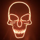 Halloween LED Mask Skull Glowing Mask Cold Light Mask Party EL Mask Light Up Masks Glow In Dark - Orange