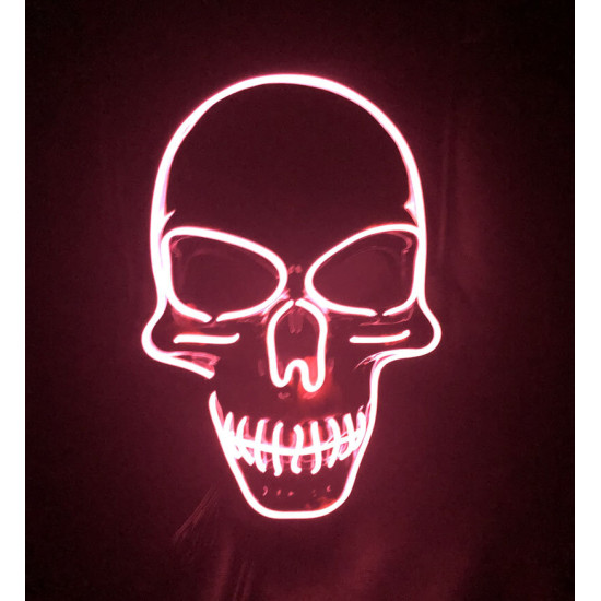 Halloween LED Mask Skull Glowing Mask Cold Light Mask Party EL Mask Light Up Masks Glow In Dark - Orange