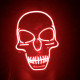 Halloween LED Mask Skull Glowing Mask Cold Light Mask Party EL Mask Light Up Masks Glow In Dark - Orange
