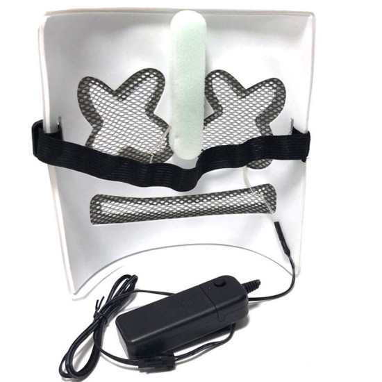 DJ Marshmallo LED Mask Luminous Helmet DIY Bar Music Party Masks Cosplay Props - Orange