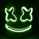 DJ Marshmallo LED Mask Luminous Helmet DIY Bar Music Party Masks Cosplay Props - Orange