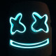 DJ Marshmallo LED Mask Luminous Helmet DIY Bar Music Party Masks Cosplay Props - Orange